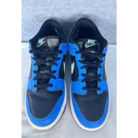 Nike Dunk Low SE GS Kids 5Y Crater Black Photo Blue Mint Green DR0165-001 Skate - Picture 3 of 9